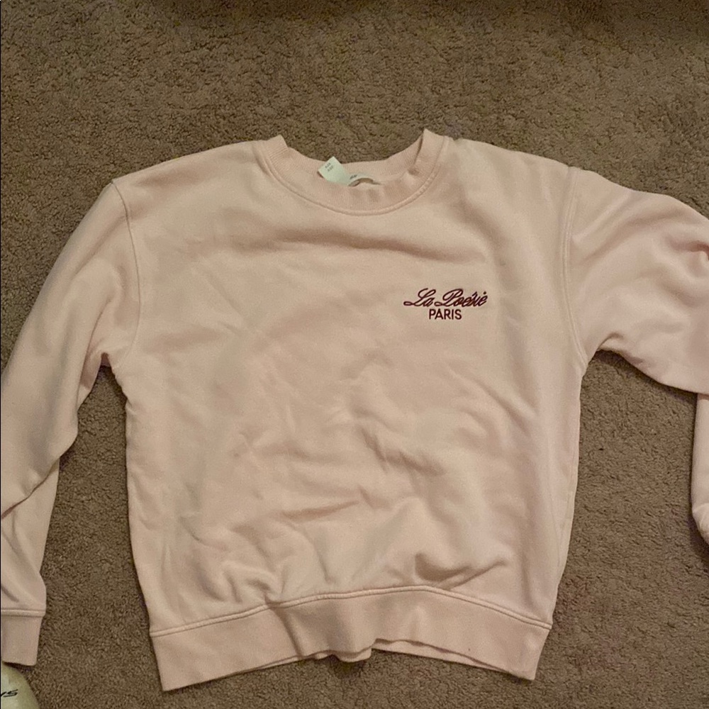 H&M Pink Crew Neck Sweater